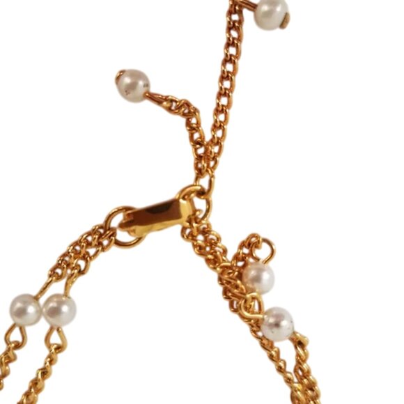 Golden Chain & Pearl Bracelet - Picture 6 of 6
